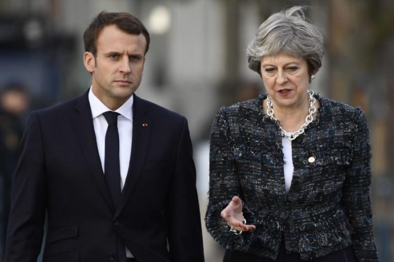 ماي وماكرون يؤكدان على قوة العلاقات الثنائية بين فرنسا والمملكة المتحدة