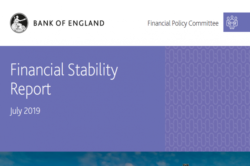 تقرير الاستقرار المالي لبنك إنجلترا - يوليو 2019