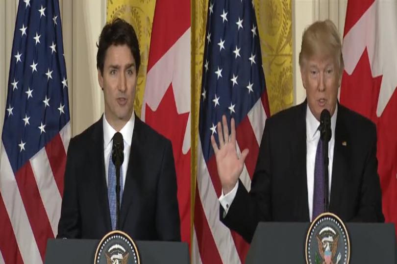 أهم تصريحات الرئيس الأمريكي ورئيس الوزراء الكندي خلال المؤتمر الصحفي